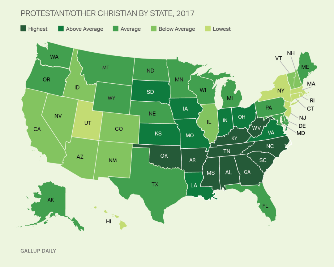 American Religiosity by State
